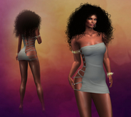 Grey Straps Dress Vera MAITREYA