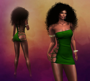 Green Straps Dress Vera MAITREYA