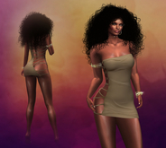 Beige Straps Dress Vera MAITREYA