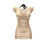 ** Harmonia Original Mesh Beige Pastel Sleeves Dress Maitreya Petite Legacy Perky