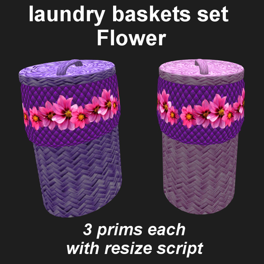 laundry baskets set Flower