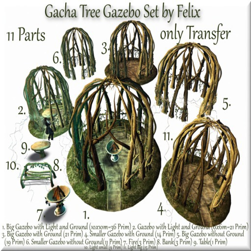 Gacha Gazebo Light Big 15 Prim