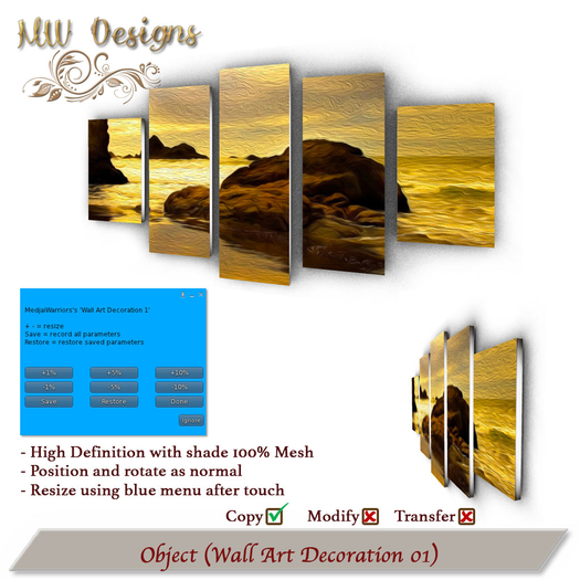 MW Designs - Wall Art Decoration 1 (Wear Me)