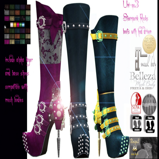 Uni-qu3 Seamfunk Rocks boots hud driven