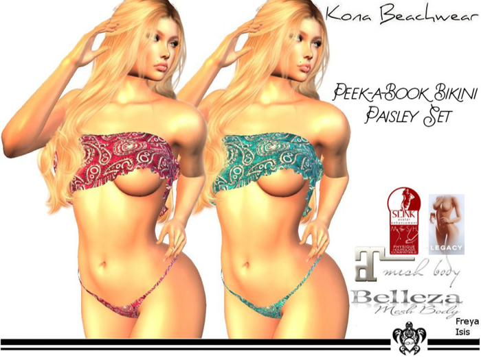 Kona Peek-a-Boo Bikini Paisley Set
