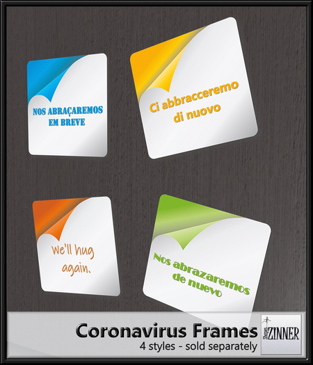 Zinner Shapes & Gallery - Coronavirus Frame - Orange (Boxed)