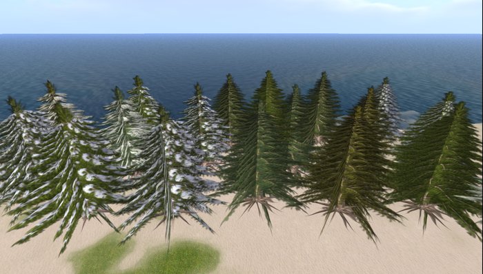 Snowy Evergreen Trees 15xmega Box of 28
