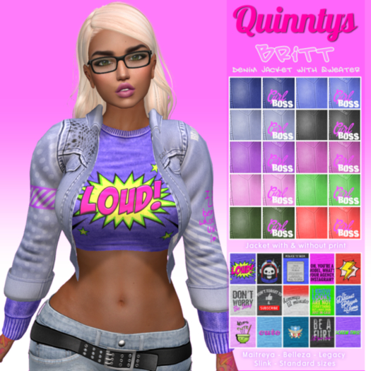 Britt Denim Jacket With Sweater
