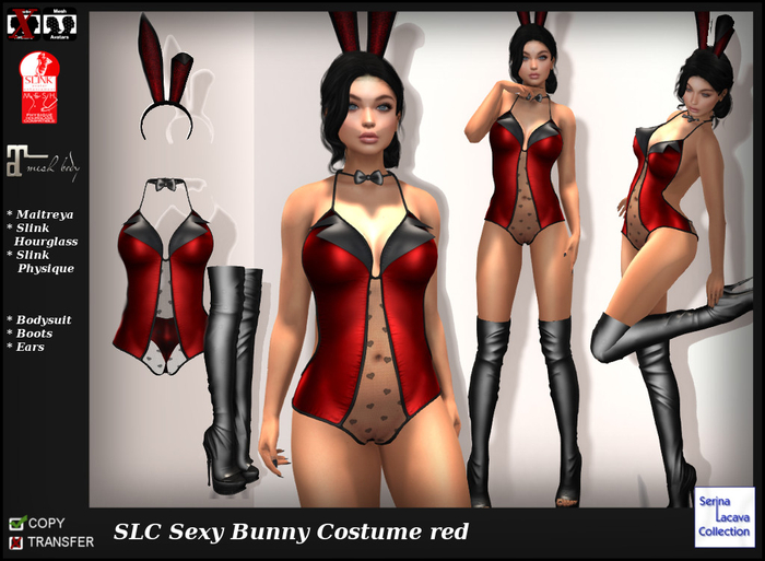 SLC Sexy Bunny Costume red VENDOR