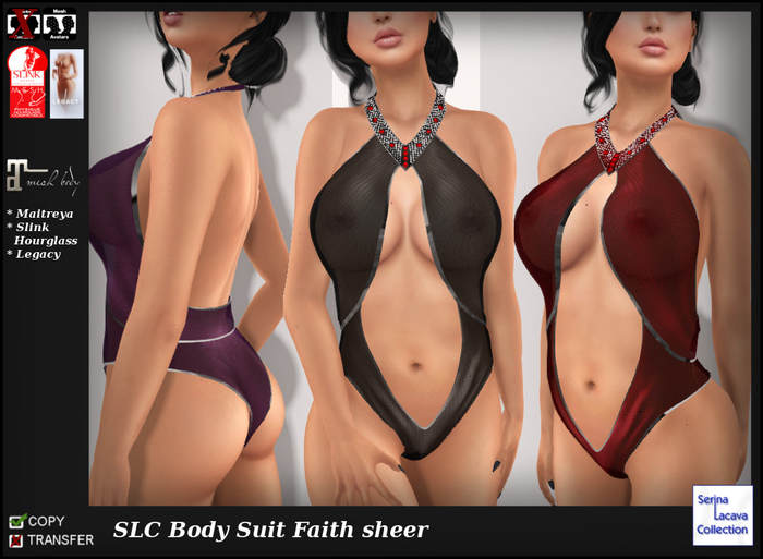 SLC Body Suit Faith sheer *3 Colours* VENDOR