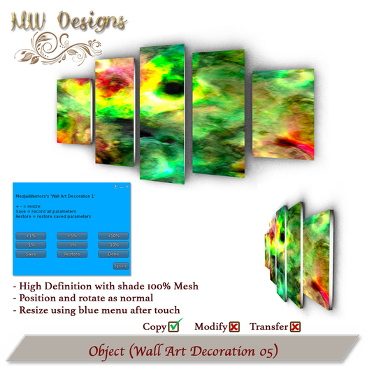 MW Designs - Wall Art Decoration 5 (Wear Me)