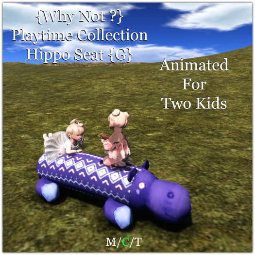 {Why Not ?} Playtime Collection-Hippo Seat {G}-Boxed