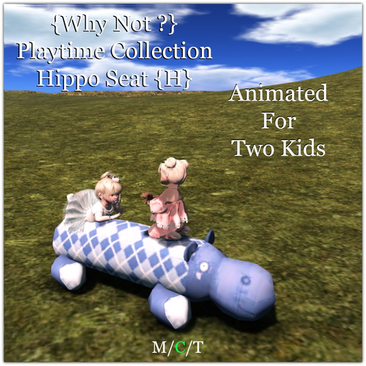 {Why Not ?} Playtime Collection-Hippo Seat {H}-Boxed