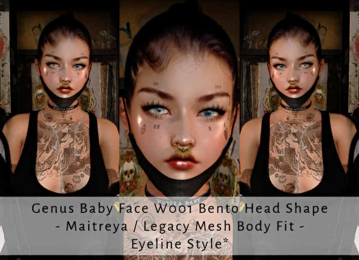 L'R GenusBabyFaceW1BentoHeadShape -M/L Fit!- EyelineStyle