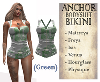 ANCHOR Bodysuit Bikini Green - (BOX)
