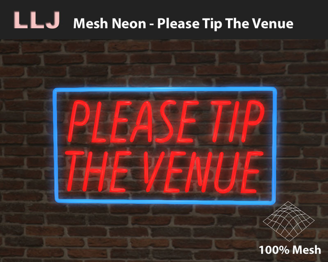 LLJ Mesh Neon Please Tip The Venue