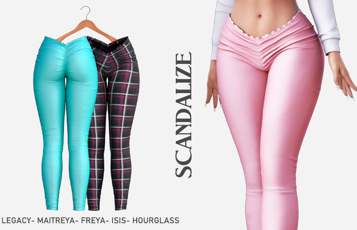 SCANDALIZE. Olanha Leggings. Aqua