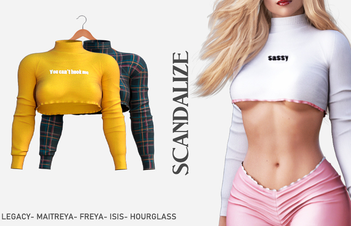 SCANDALIZE. Olanha Top. Yellow