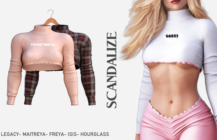 SCANDALIZE. Olanha Top. Nude