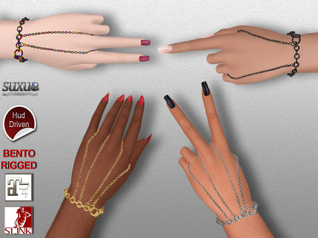 Second Life Marketplace - [ Su Xue ] Bento Luz Chain Wristband Maitreya ...