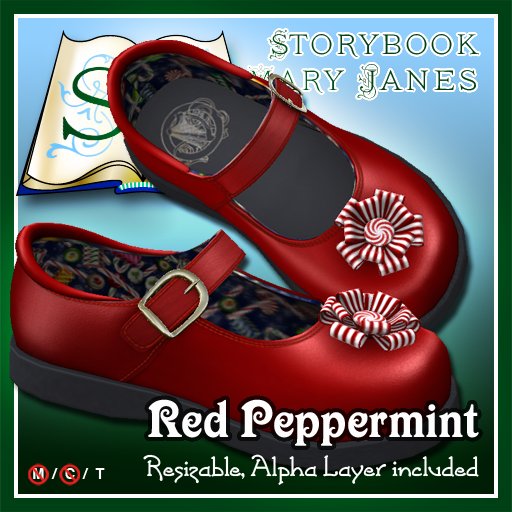 R(S)W Mary Janes - Red Peppermint