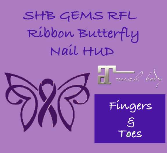 SHB GEMS RFL Ribbon Butterfly Nail HUD