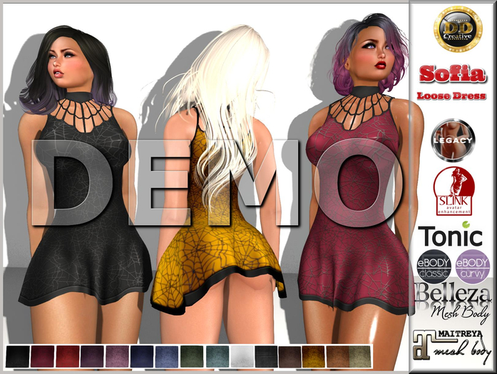 ☾ⅅⅅ☽-ڿڰۣ-ღ SOFIA Leather Loose Dress ღ-ڿڰۣ- DEMO