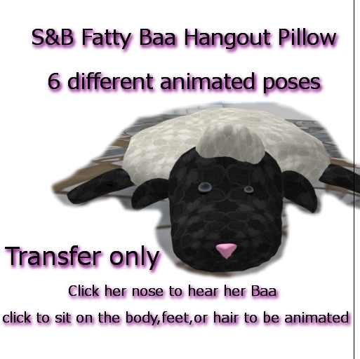 *S&B* Fatty Baa Hangout pillow