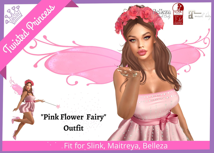 TP- Pink Flower Fairy Costume -packer