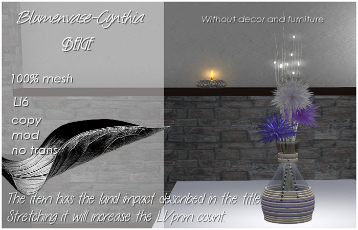 Blumenvase-Cynthia-Beige