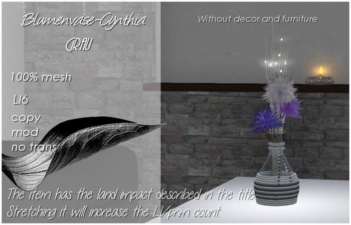 Blumenvase-Cynthia-Grau
