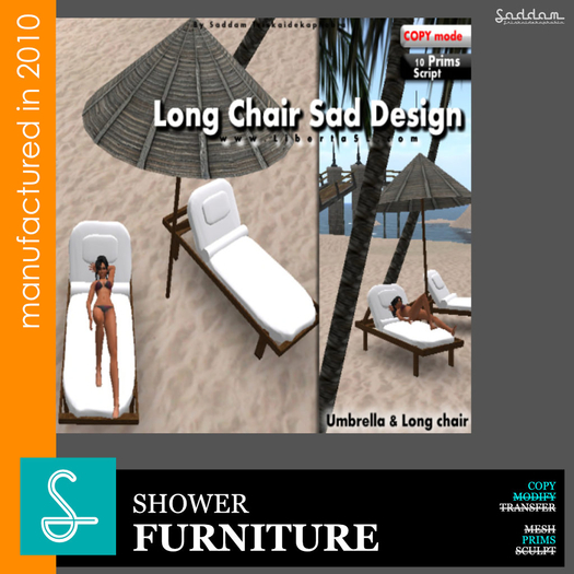 Long Chair and Umbrella - Furniture
