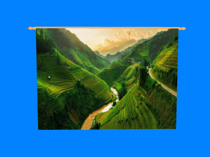 Hanging Mural-Rice Steppes-Japan