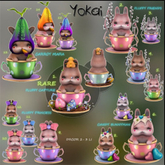 YOKAI - Baby Bunnies In Cups Complete Set/w RARE+ Exclusive