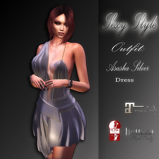 *Sexy Style* ASASHA Dress Silver