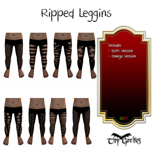 Tiny Gothics BOM Omega Ripped Leggins