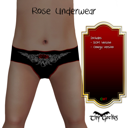 Tiny Gothics BOM Omega Rose Undies