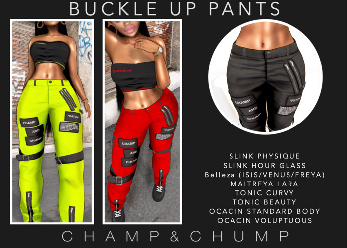 C&C BuckleUp Pants Black ( ADD ME )