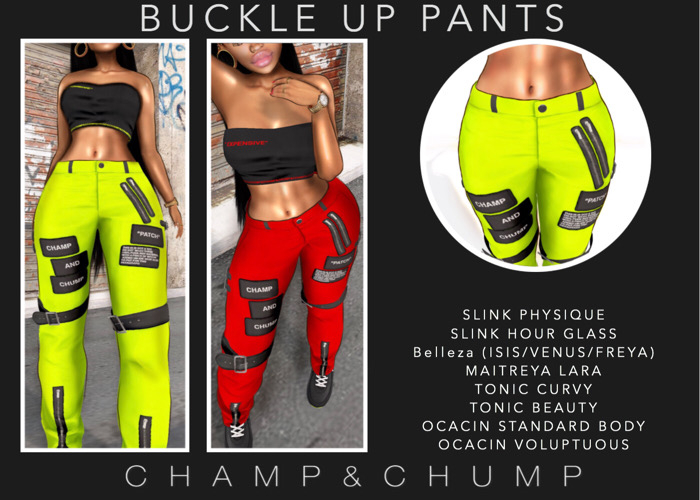 C&C BuckleUp Pants Yellow ( ADD ME )