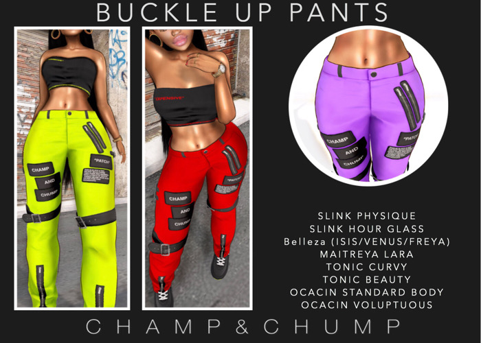 C&C BuckleUp Pants Purple ( ADD ME )