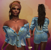 Bleached Blue Ripped Jeans Jacket MAITREYA