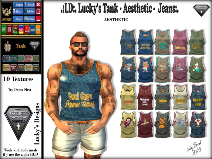 .:LD:. Lucky's Tank - Aesthetic - Jeans:.
