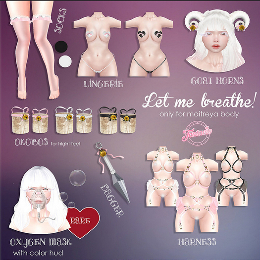 *Tentacio* Let me breathe lingerie white