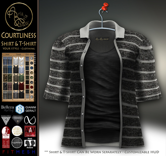 ArisArisB&W~CoAl02-Courtliness SHIRT & T-SHIRT (ADD)