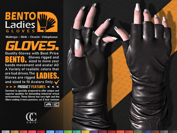 [CHIC] GLOVES LADIES LONG LATEXIA