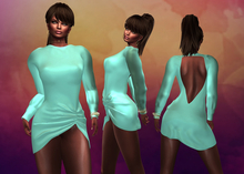 Gloria Mini Dress Teal MAITREYA