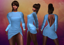 Gloria Mini Dress Sky MAITREYA