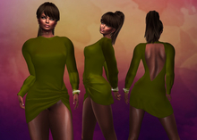 Gloria Mini Dress Olive MAITREYA