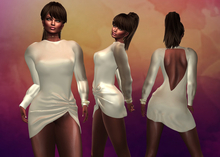 Gloria Mini Dress Creme MAITREYA