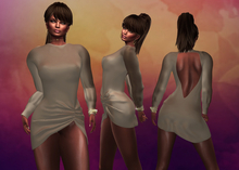 Gloria Mini Dress Beige MAITREYA